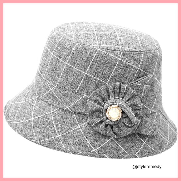 Vintage Fedora Floral Bucket Hat Cotton Polyester Adjustable Packable main image 7